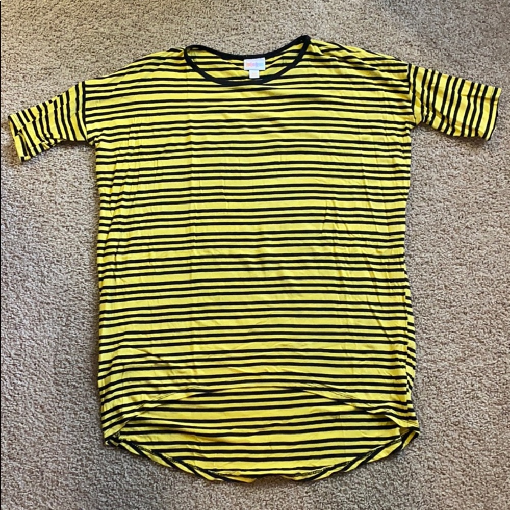 Stretchy! LulaRoe Tunic Black Yellow XXS